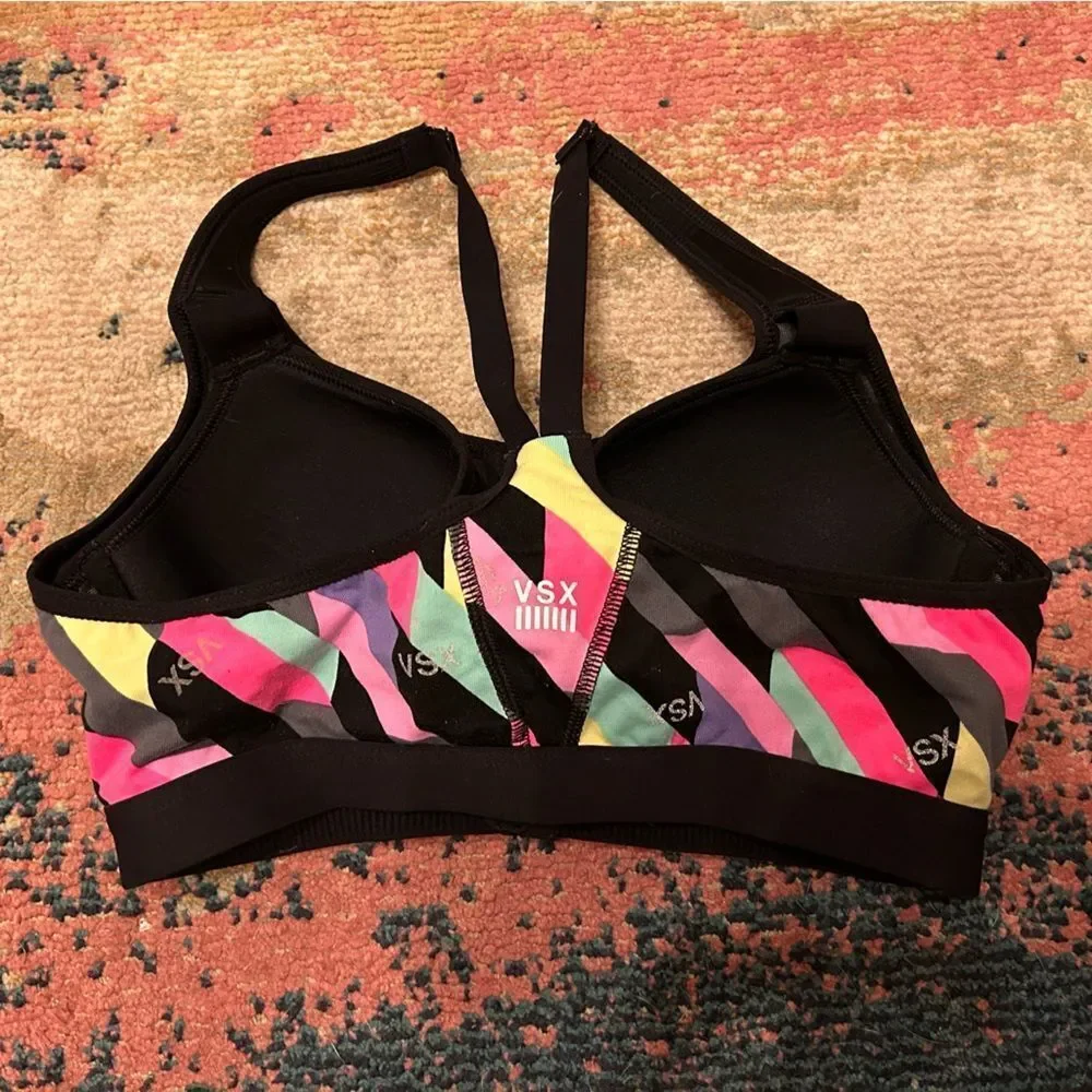 Victoria's Secret Multicolor Striped Sports Bra